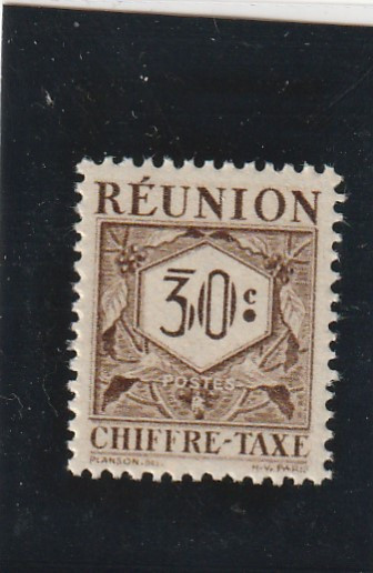 Reunion 1947-Taxe ,dantelat,MNH ,Mi.P27