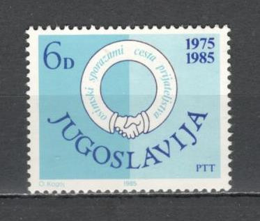 Iugoslavia.1985 10 ani Tratatul de la Osimo SI.580 foto