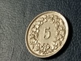 5 rappen 1938 , Tiraj = 1.000.000 , stare aUNC [poze]. Discount conform descriere [10 - 20 %. Vezi descrierea.]., Europa, Nichel