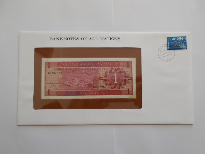 Antilele Olandeze - 1 Gulden 1970 - In plic de prezentare