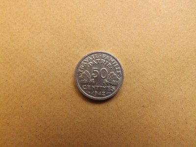 Franta 50 Centimes 1942 - MF 2 foto