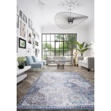 Covor Premium Belgian Model Alaska P0211-094, Marime 120 x 170 cm, Albastru, Antialergic, Poliester Reciclat, Living, Dormitor, Sufragerie, Birou