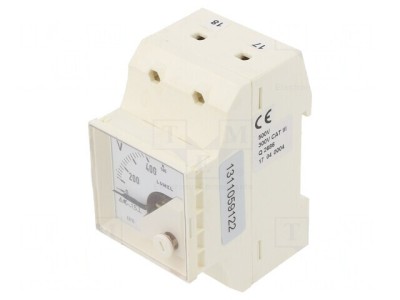 Voltmetru DIN True RMS 0-500V 40-72Hz foto