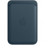 Portofel Apple Leather Wallet pentru iPhone 12 / 12 mini / 12 Pro / 12 Pro Max, Cu MagSafe, Piele, Albastru MHLQ3ZM/A