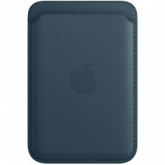 Portofel Apple Leather Wallet pentru iPhone 12 / 12 mini / 12 Pro / 12 Pro Max, Cu MagSafe, Piele, Albastru MHLQ3ZM/A