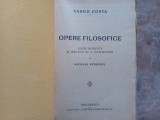 OPERE FILOSOFICE de VASILE CONTA, 1922