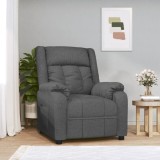 vidaXL Fotoliu rabatabil, gri &icirc;nchis, material textil