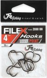 Carlige Filfishing 2080 Black Nickel Cu Ochet, Nr.8, 10buc/pac