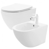 Vas WC Carlo Flat Mini Rimless + Bideu Carlo Mini, REA