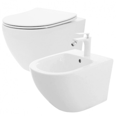 Vas WC Carlo Flat Mini Rimless + Bideu Carlo Mini foto