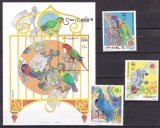 Somalia 1999 fauna pasari papagali MI 746-748 + bl.59 MNH, Nestampilat