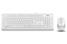 Kit TASTATURA si Mouse A4TECH, &quot;Fstyler FM10+FK10&quot;, wired, 104 taste format standard, mouse 1600dpi, 4/1 butoane, alb, &quot;F1010-W&quot; (timbru verde 0.8 lei