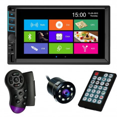 MP5 Player Techstar? 7055, 2DIN, Camera Marsarier, Ecran HD Touch 7&amp;quot;, Comenzi Volan, Telecomanda, MirrorLink, Bluetooth 4.2 foto