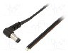 Cablu alimentare DC, cabluri, DC 5,5/2,1 mufa, negru, 0,5m, WEST POL - A21-TT-T075-050BK