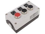 Casetă de comandă 3 butoane IP67 metalică