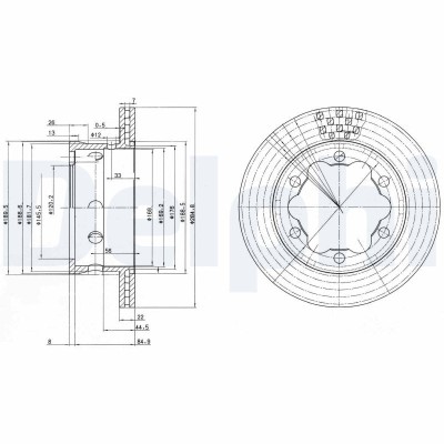 DELPHI BG3399 Disc frana foto