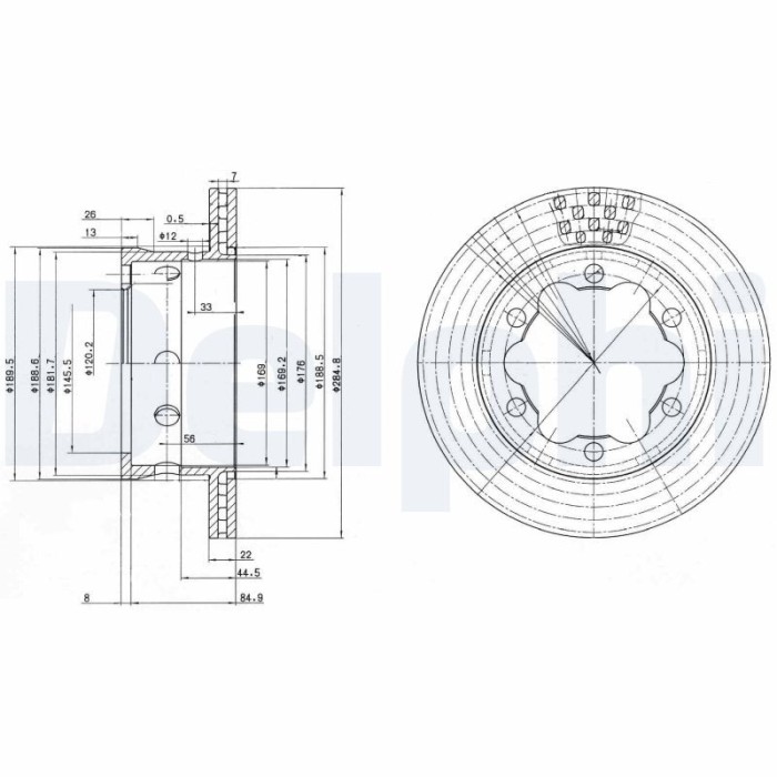 DELPHI BG3399 Disc frana