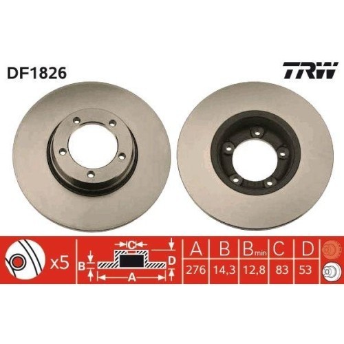 Set disc frana Ldv 400 Box 11.86-12.96, 400 Bus 04.89-03.96, 400 Bus 11.95-10.98, 400 Platform / Chassis 11.86-10.96, 400 Platform / Chassis 11.95-10