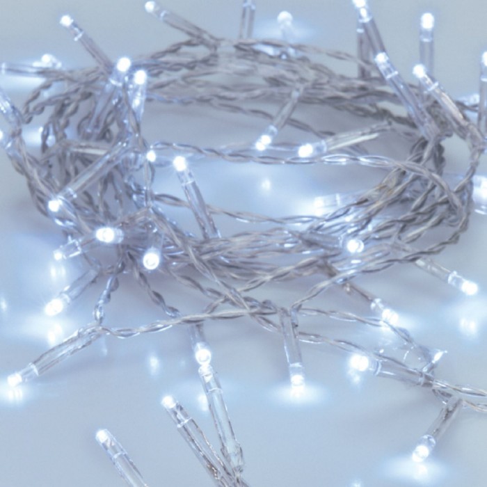Instalație de Lumini, 20 Becuri LED, Alb Rece, 2.2m, Cu Baterii, Programabilă