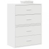 Gossi dulapuri cu 2 sertare 2 buc alb 60x31x40 cm lemn prelucrat