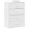 Gossi dulapuri cu 2 sertare 2 buc alb 60x31x40 cm lemn prelucrat