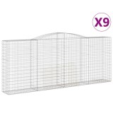 Cumpara ieftin Cosuri gabion arcuite 9 buc. 400x50x160/180 cm, fier galvanizat