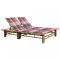 vidaXL Șezlong de 2 persoane, cu perne, bambus 3063958