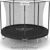 Trambulina 8ft (244cm) Negru cu Scara si Plasa Interioara Protectie, Sarcina Max 110kg, 42 Arcuri