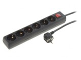 Prelungitor 6 Prize 230V 16A Negru