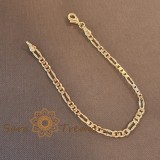 Bratara unisex placata cu aur , model 3 cu 1, zale clasice, 20 cm