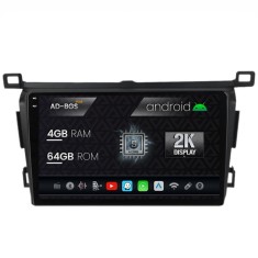 Navigatie 2K Toyota RAV4 (2013-2018), Android OS, S-Quadcore 4GB RAM + 64GB ROM, 9.5 Inch - AD-BGS90042K+AD-BGRKIT092 foto
