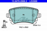 Set placute frana,frana disc AUDI A4 (8E2, B6) (2000 - 2004) ATE 13.0470-2888.2