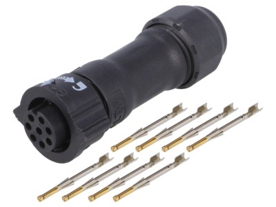 Conector circular mamă 8 pini IP68 foto