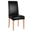 Husa universala pentru scaun, marime universala, poliester si spandex, 45 x 60 cm, imiatie piele negru Household NewTrend