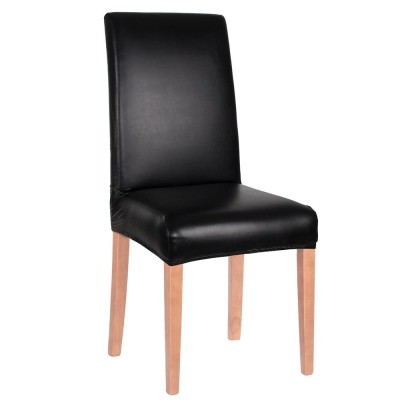 Husa universala pentru scaun, marime universala, poliester si spandex, 45 x 60 cm, imiatie piele negru Household NewTrend foto