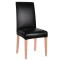 Husa universala pentru scaun, marime universala, poliester si spandex, 45 x 60 cm, imiatie piele negru Household NewTrend