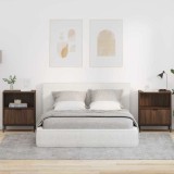 VidaXL Mese de noptieră cu sertar 2 pcs Stejar brun 49 x 36 x 61 cm