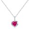 Lantisor Din Argint --- RED Heart --- Arg395L