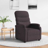 Fotoliu rabatabil, maro &icirc;nchis, material textil