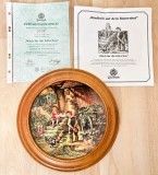 Farfurie + rama + certificat - porzelan Weimar - Copilaria la tara - Pisici