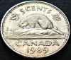 Moneda 5 CENTI - CANADA, anul 1989 * cod 3938, America de Nord