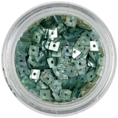 Confetti hologramă, cu gaură - pătrate albastru-oţel foto