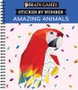 Brain Games - Sticker by Number: Amazing Animals (Geometric Stickers)