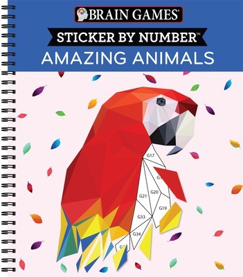Brain Games - Sticker by Number: Amazing Animals (Geometric Stickers)