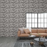 vidaXL Panouri de perete 3D, model cărămidă, gri &icirc;nchis, 11 buc., EPS