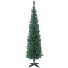 HOMCOM Brad de Crăciun artificial slim 180 cm cu 321 de ramuri, aspect de brad, cu bază din plastic, verde | Aosom Romania