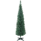 HOMCOM Brad de Crăciun artificial slim 180 cm cu 321 de ramuri, aspect de brad, cu bază din plastic, verde | Aosom Romania