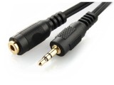 Cablu prelungitor jack stereo 3.5mm M-T, 1.5m, negru
