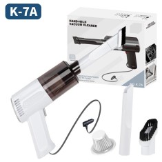 Aspirator portabil auto, flippy, tip pistol k7a, pentru casa si masina, cablu auto, 36 x 17 cm, alb