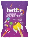 Bettr Choco Spaceships Bio 70g - Dropsuri Colorate Vegane din Ciocolata Ecologica